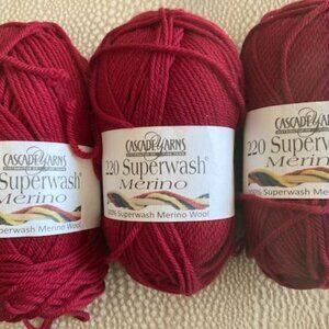 CASCADE 220 SUPERWASH MERINO = 3 SKEINS